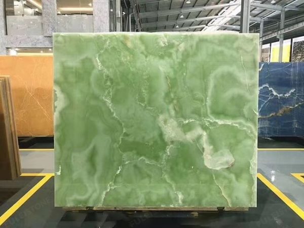 Light Green Onyx Slab for Tile, Panel, Countertops and Mosaic- Fulei
