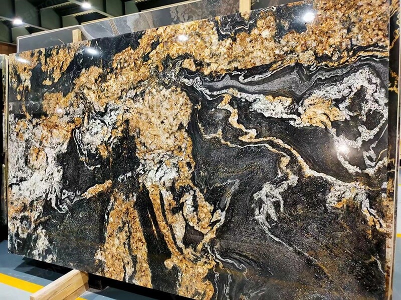Black Granite Slab Cipollino Fusion Honed - SNB Stone Australia